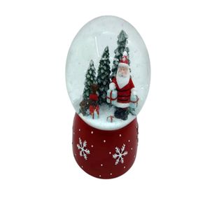 Bola De Nieve Santa Arbol Con Musica - 10 Cm