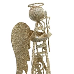 Adorno Mesa Angel Champagne 30 Cm