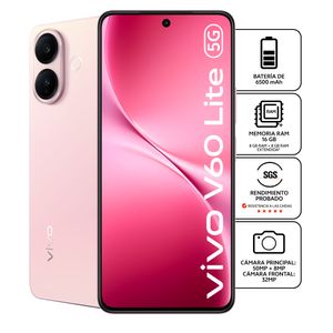 Smartphone VIVO V60 Lite 6.77" 8GB 256GB 50 MP + 8 MP Rosa