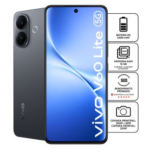 Smartphone VIVO V60 Lite 6.77" 8GB 256GB 50 MP + 8 MP Negro