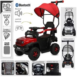 BUGGY JEEP A BATERIA 12 VOLTEOS CON CONTROL ROJO