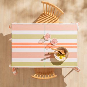 Mantel Algodón Tejido con Lineas