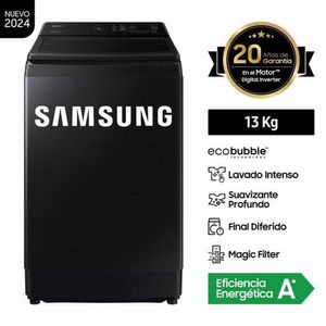 Lavadora Samsung EcoBubble 13 KG Negra WA13CG5441BVPE