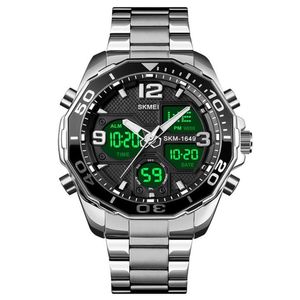 Reloj Skmei 1649 Plateado Analogo y Digital.