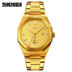 Reloj Skmei 9262 DORADO analógo correa Acero