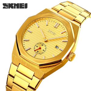 Reloj Skmei 9262 DORADO analógo correa Acero