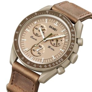 Reloj Skmei 1982 GRIS CORREA CUERO Y VELCRO