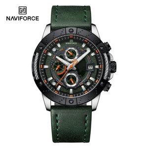 Reloj Naviforce NF8055 Negro Correa Cuero para Caballero