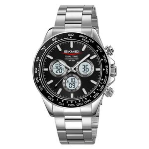 Reloj Skmei 2505 Plateado Correa Acero Digital Analogo