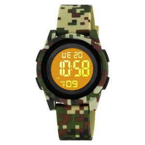 Reloj Skmei 2429 Camuflado verde para niños correa silicona