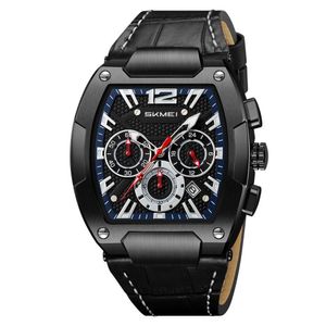 Reloj Skmei 9357 3 Diales y Cronómetro Correa de cuero Caballero