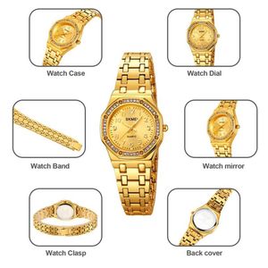 RELOJ SKMEI 2508  DORADO CORREA ACERO PARA MUJER