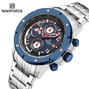 Reloj Naviforce NF8056 Plateado Correa Acero para Caballero