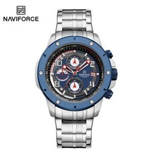 Reloj Naviforce NF8056 Plateado Correa Acero para Caballero