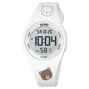 Reloj Skmei 1865  Blanco OSO para niños correa silicona