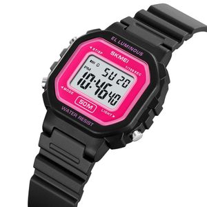 Reloj Skmei 2326 Negro Correa Silicona para Dama
