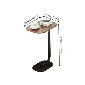 Mesa auxiliar tipo C marrón