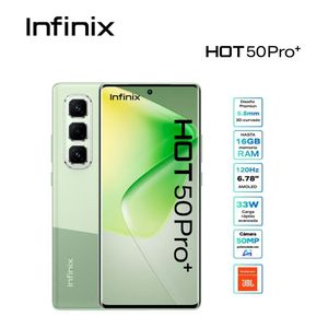 INFINIX HOT 50 PRO PLUS 8GB RAM y 8GB EXTENDIDA con 256GB COLOR VERDE REGISTRADO