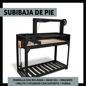 Parrilla a Carbón Leña Subibaja de Pie 135 Hierro Fundido