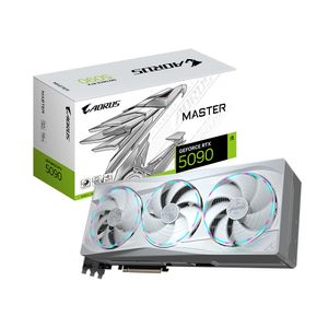 Tarjeta Gráfica Gigabyte Aorus GeForce RTX 5090 Master Ice 32GB - Rendimiento Ultra y Refrigeración