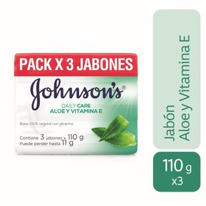 Jabón Adultos Aloe Johnson Tripack 110gr