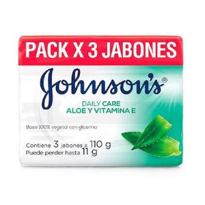Jabón Adultos Aloe Johnson Tripack 110gr