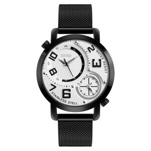 Reloj Skmei 9168 Blanco analógo correa Mesh
