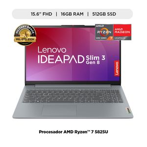 Laptop Lenovo Ideapad Slim 3 16GB RAM AMD Ryze 7 5825U
