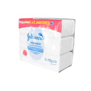 Jabón en Barra Johnsons Baby Cremoso Piel Delicada 110g x3