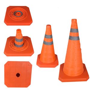 Conos de Seguridad 32cm Plegable Doble Cinta Reflectiva Auto