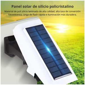 Lámpara Solar de Pared 77 LED con Sensor y Control Remoto Seisa JD-2178T
