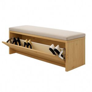 Baul Zapatera con Asiento Acolchonado Gaius Color Duna TU MESITA