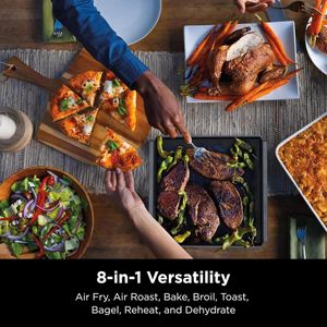 Ninja Horno de encimera Air Fry Pro SP201 8 en 1, 60.7 oz / 1.8 L | Plateado