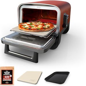 Ninja Horno de pizza exterior Woodfire 8 en 1, 700 °F / 371 °C | Rojo terracota