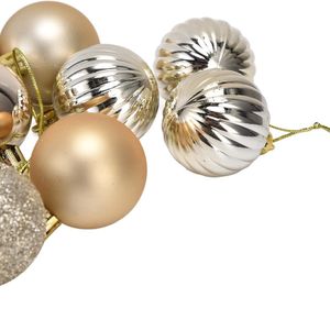 Set de Adornos de Bolas Navidenas Set de 30 pcs Dorado