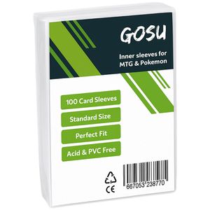 Fundas Micas Sleeves para Cartas Pokemon TCG y Magic para 100 cards Transparente Gosu Standard