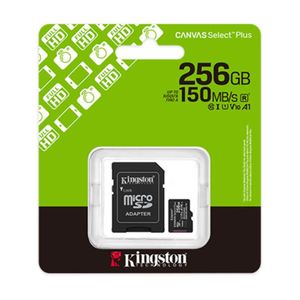 Memoria MicroSD Kingston SDCS3/256GB Canvas Select Plus 150MB/s Clase 10