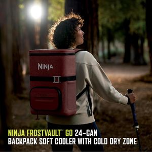 Ninja mochila térmica Frostvault Go Can, 24 qt / 22,7 L | Rojo