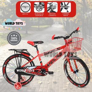 Bicicleta Para Niño Aro 16 SPORT VZ con Canasta Red