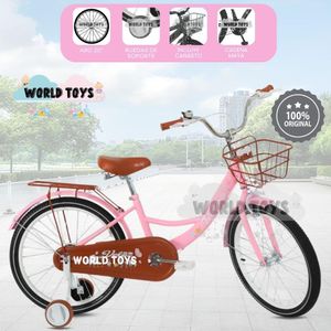 Bicicleta Para Niña Aro 20 NEW LADY con Canasta Pink