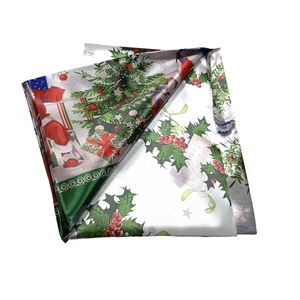 Mantel Navideno para Mesa Rectangular 220 cm x 150 cm Blanco