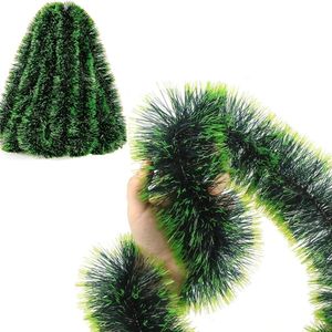 Set de 6 Guirnaldas Navidenas Enredaderas de Navidad 270cm x 9cm Verde