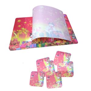 Set de 6 Individuales Navidenos para Mesa y 6 Porta Vasos Amarillo