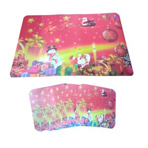 Set de 6 Individuales Navidenos para Mesa y 6 Porta Vasos Amarillo