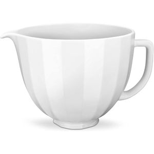 KitchenAid KSM2CB5PWS, recipiente cerámico 5 qt cabezal inclinable | Blanco