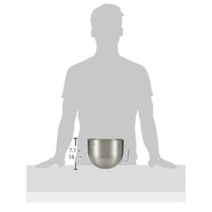 KitchenAid, tazón de acero inoxidable cepillado 5 qt / 4.7 L certificado NSF