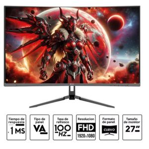 Monitor Gamer Teros 27 Curvo FULL HD   100Hz