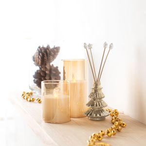 Vela LED de Vidrio Mediana