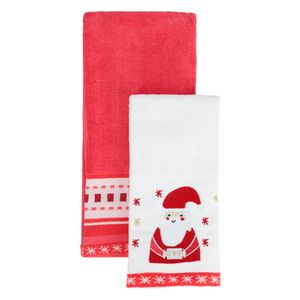 Set 2 Toallas de Visita Bordado Navidad
