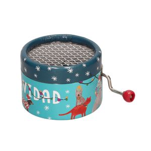 Mini Caja Musical de Cartón Navideño
